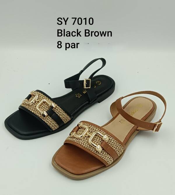 Sandały płaskie 36-41/ 8 par
