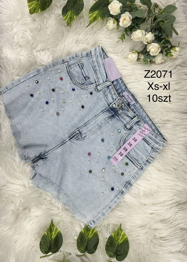 Szorty damskie jeansy Roz XS-XL, 1 Kolor Paczka 10 szt