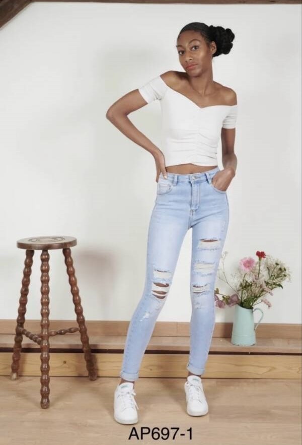 Spodnie damskie jeansy Roz XS-XL, 1 Kolor Paczka 10 szt