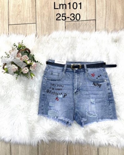 Szorty damskie jeansy Roz 25-30, 1 Kolor Paczka 12 szt