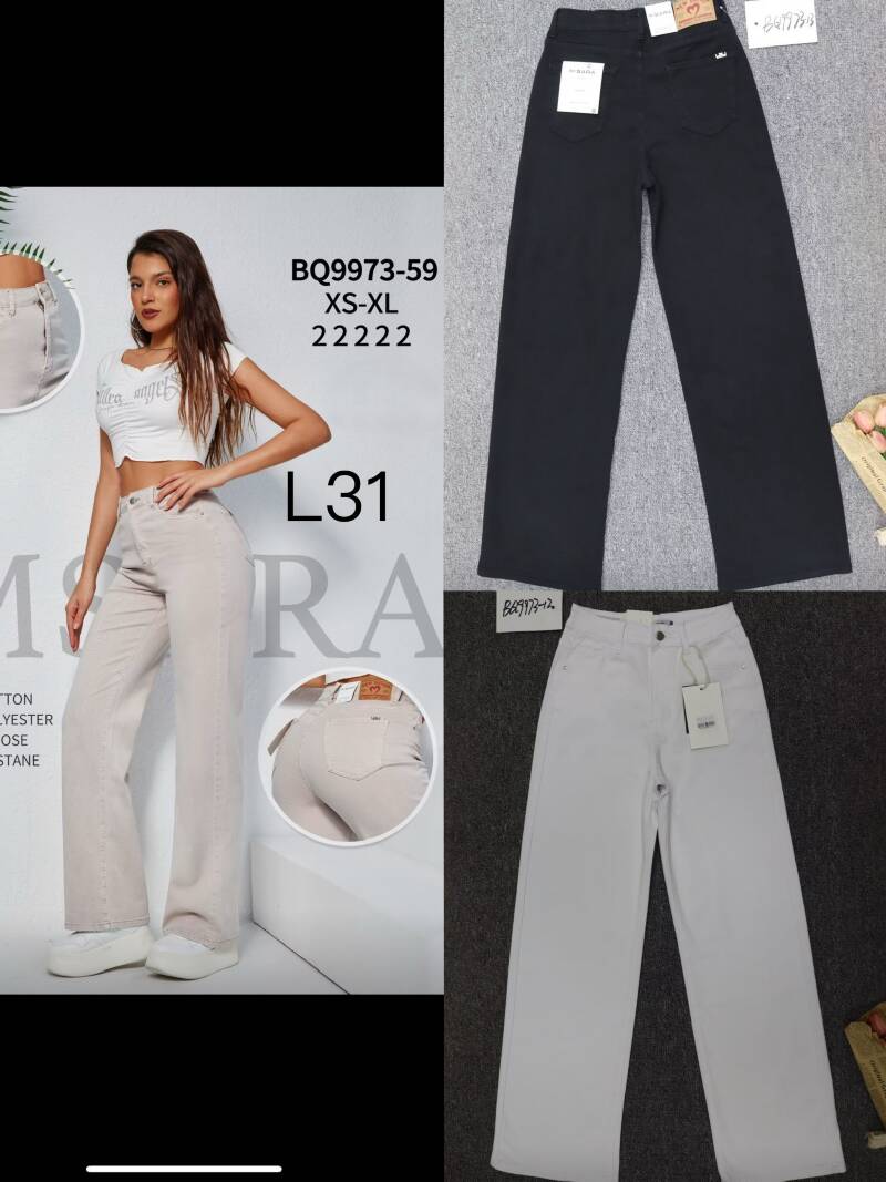 Spodnie damskie jeansy Roz XS-XL, 1 Kolor Paczka 10 szt
