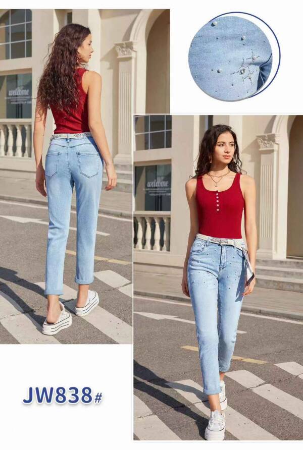 Spodnie damskie jeansy Roz XS-XL, 1 Kolor Paczka 10 szt