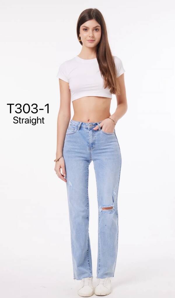 Spodnie damskie jeans Roz XS-XL, 1 Kolor Paczka 10 szt