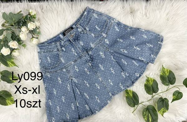 Spódnica damskie jeansy Roz XS-XL, 1 Kolor Paczka 10 szt