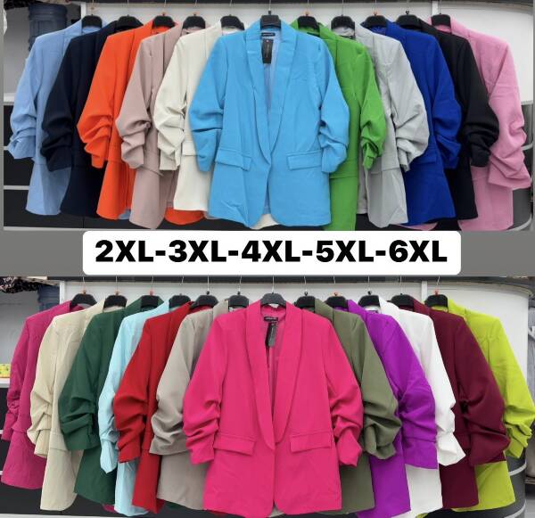 Płaszcze  damskie (Włoskie produkt) Roz 2XL-6XL Mix kolor Paczka 5 szt	