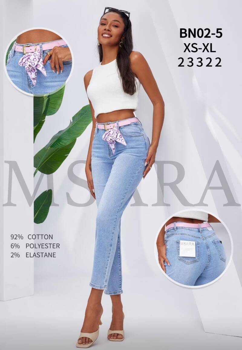 Spodnie damskie jeansy Roz XS-XL, 1 Kolor Paczka 10 szt