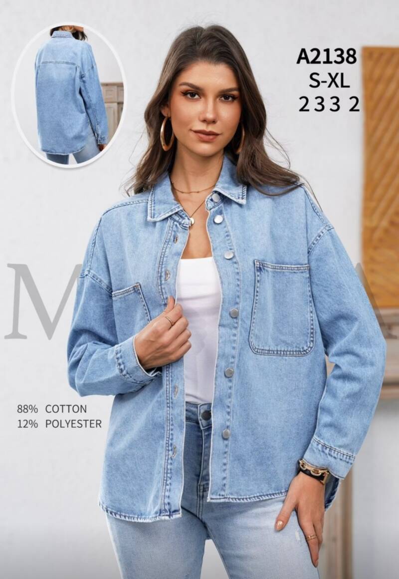Kurtki damskie jeansy Roz S-XL, 1 Kolor Paczka 10 szt