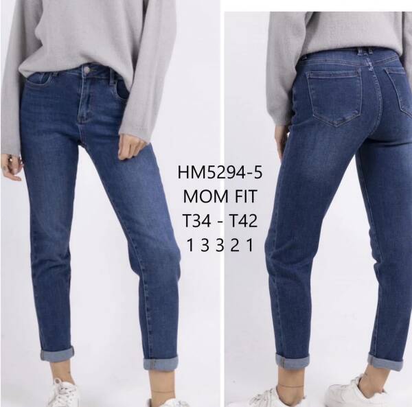Spodnie damskie jeans Roz 34-42, 1 Kolor Paczka 10 szt