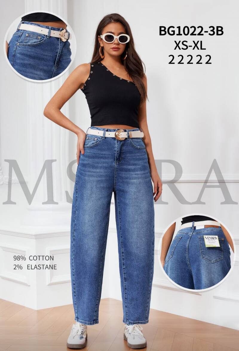 Spodnie damskie jeansy Roz XS-XL, 1 Kolor Paczka 10 szt