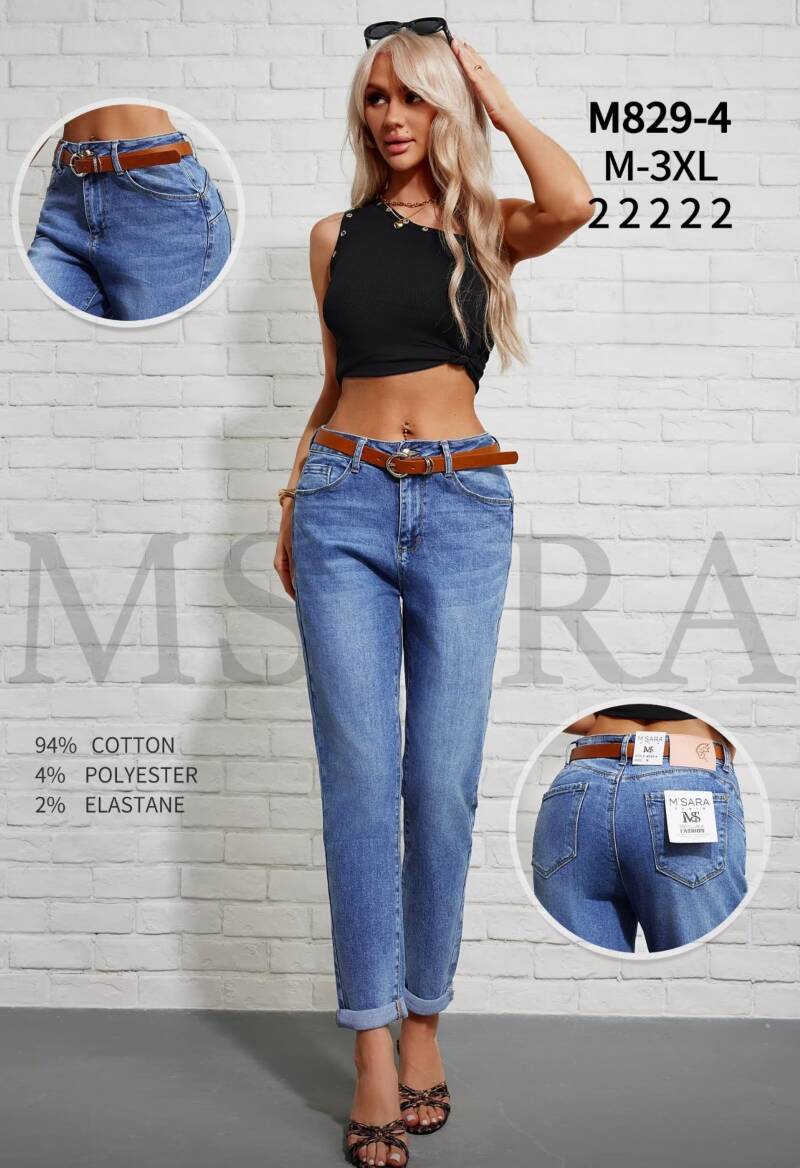 Spodnie damskie jeansy Roz M-3XL, 1 Kolor Paczka 10 szt