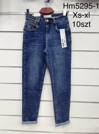Spodnie damskie jeansy Roz XS-XL, 1 Kolor Paczka 10 szt