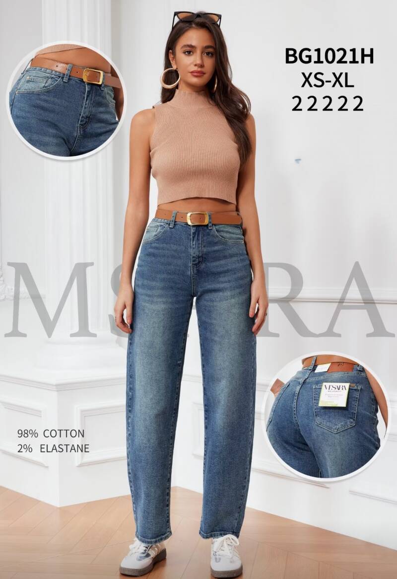 Spodnie damskie jeansy Roz XS-XL, 1 Kolor Paczka 10 szt