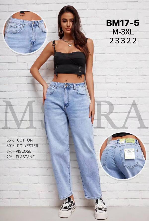Spodnie damskie jeans Roz M-3XL, 1 Kolor Paczka 12 szt