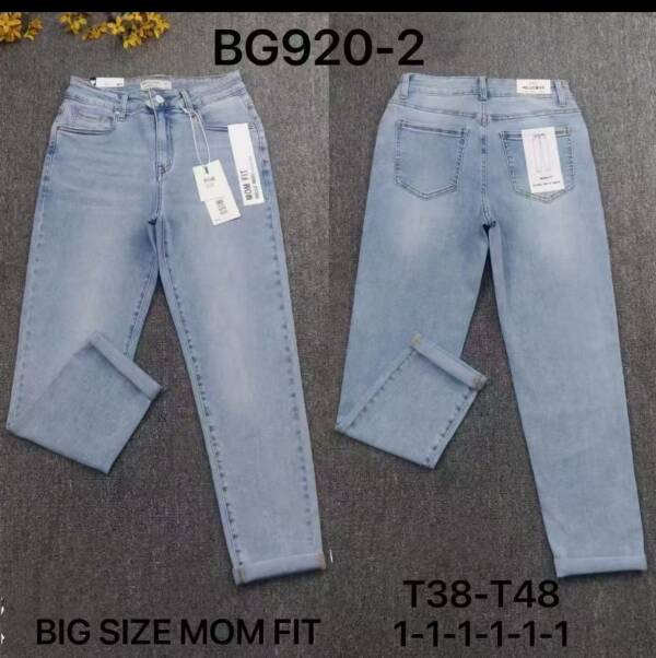 Spodnie damskie jeans Roz 38-48, 1 Kolor Paczka 12 szt
