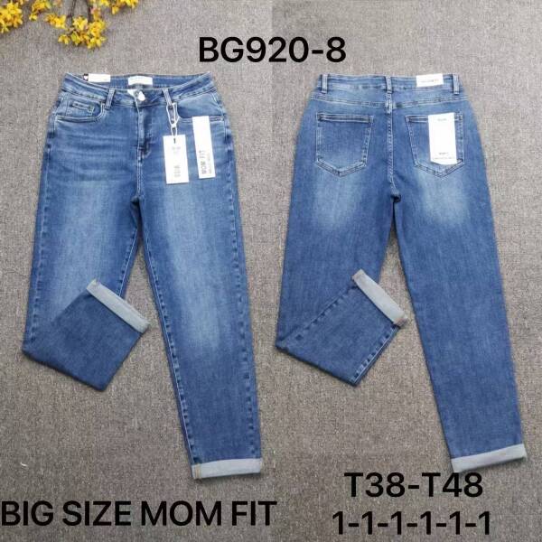 Spodnie damskie jeans Roz 38-48, 1 Kolor Paczka 12 szt