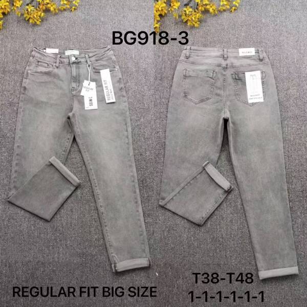 Spodnie damskie jeans Roz 38-48, 1 Kolor Paczka 12 szt