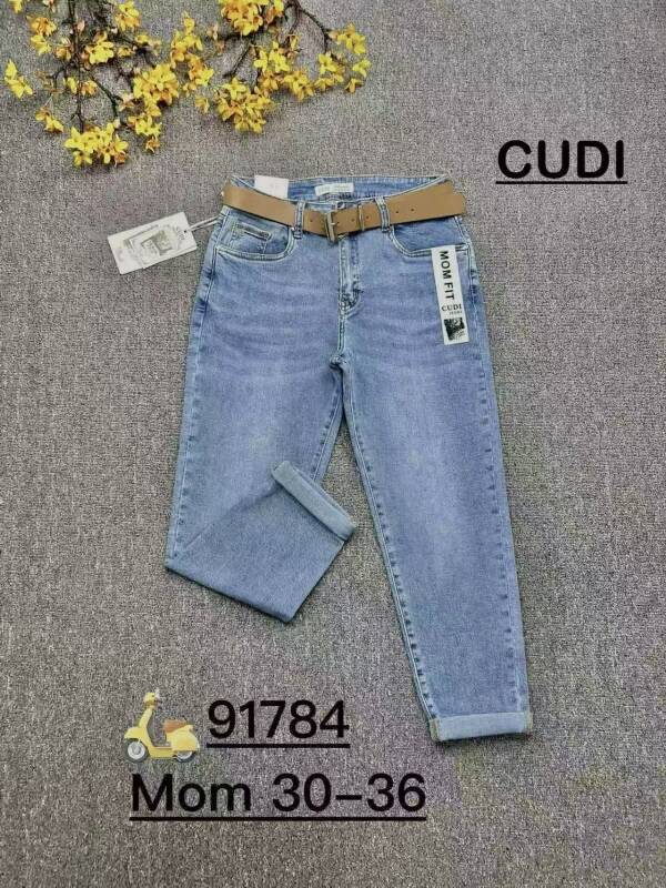 Spodnie damskie jeans Roz 30-36, 1 Kolor Paczka 12 szt