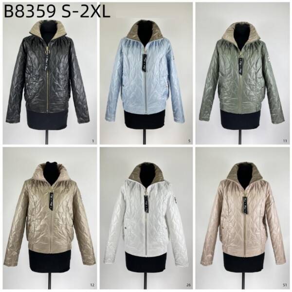 Kurtka damskie zimowe Roz S-2XL, 1 Kolor Paczka 5 szt