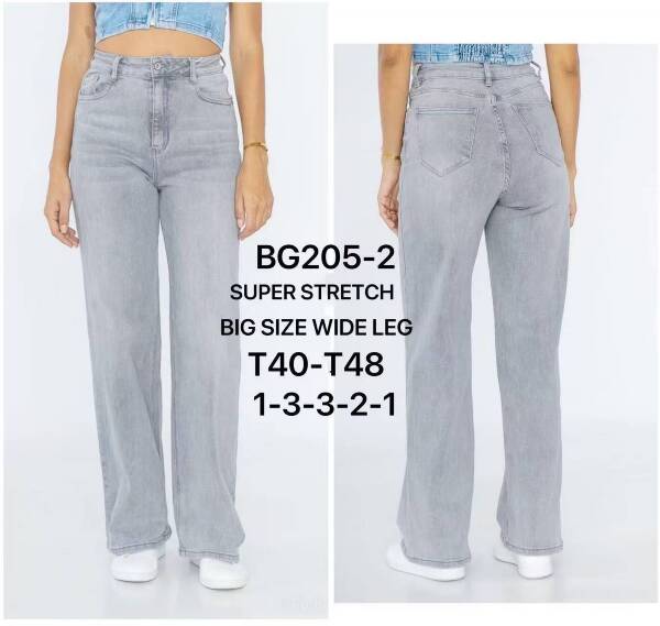 Spodnie damskie jeans Roz 40-48, 1 Kolor Paczka 10 szt