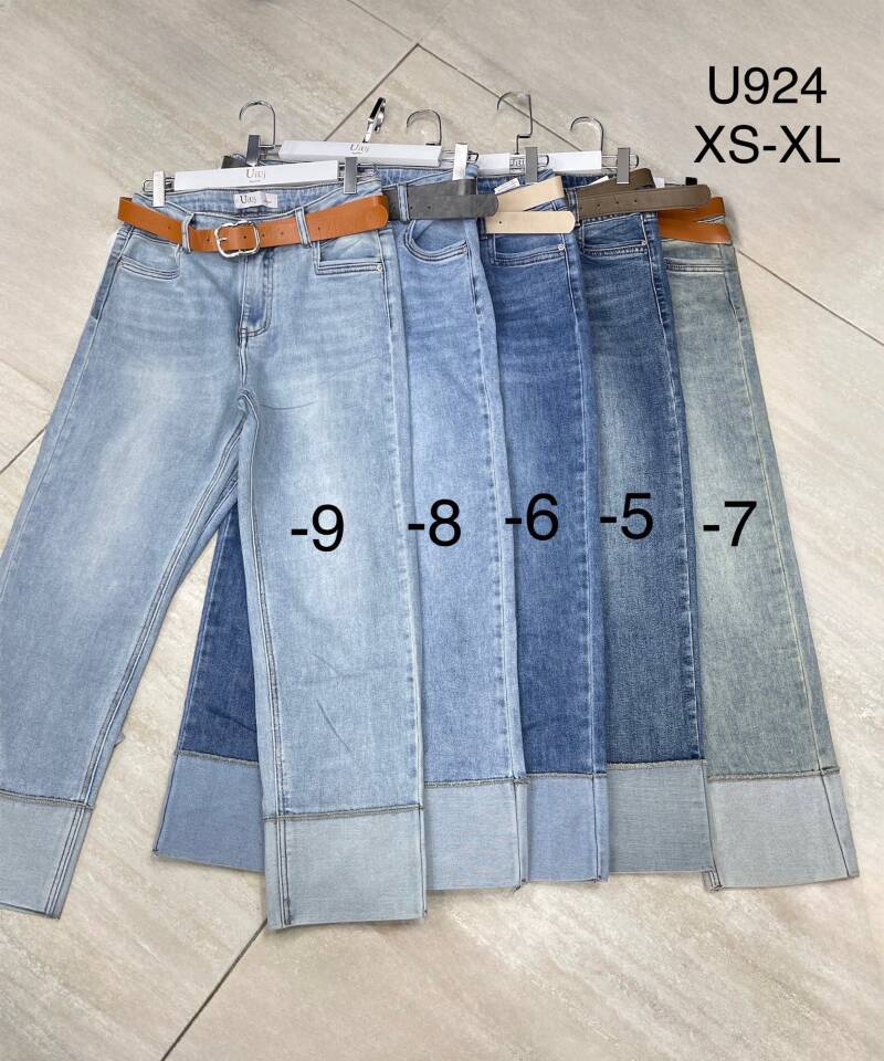 Spodnie damskie jeansy Roz XS-XL, 1 Kolor Paczka 10 szt