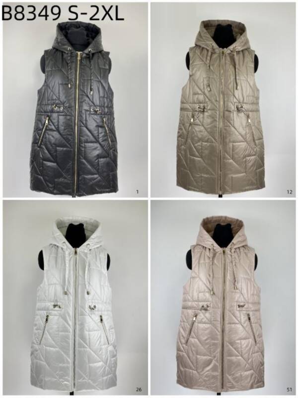 Kamizelka damskie Roz S-2XL, 1 Kolor Paczka 5 szt