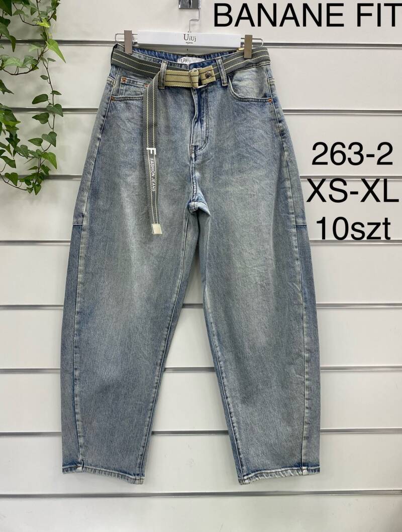 Spodnie damskie jeansy Roz XS-XL, 1 Kolor Paczka 10 szt