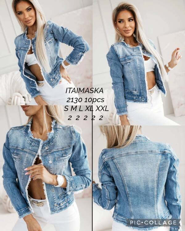 Kurtki damskie jeansy Roz S-2XL, 1 Kolor Paczka 10 szt
