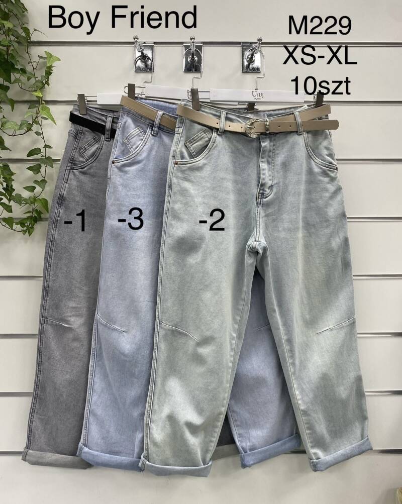 Spodnie damskie jeansy Roz XS-XL, 1 Kolor Paczka 10 szt