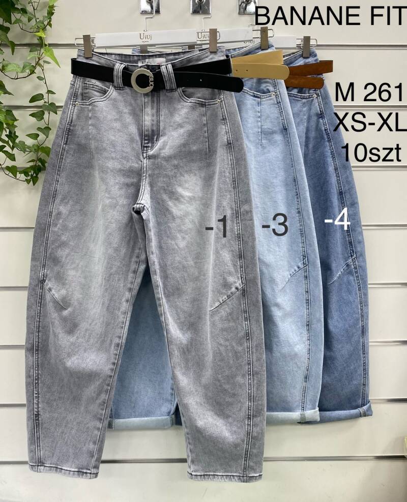 Spodnie damskie jeansy Roz XS-XL, 1 Kolor Paczka 10 szt