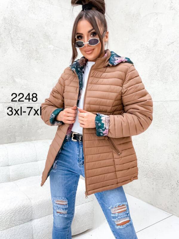 Kurtki damskie cienki Roz 3XL-7XL, 1 Kolor Paczka 5 szt