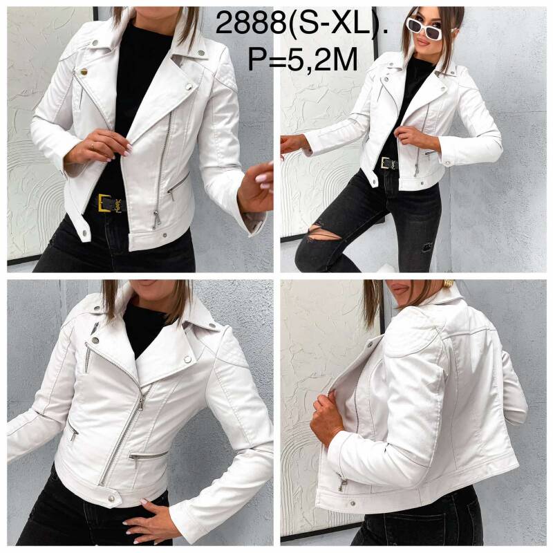 Kurtki damskie skórzana Roz S-XL, 1 Kolor Paczka 5 szt