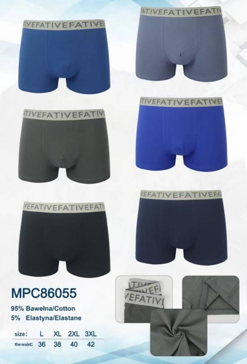 Bokserki męskie Roz L-3XL, Mix kolor Paczka 24 szt