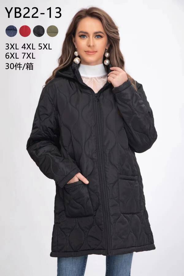 Kurtki damskie cienki Roz 3XL-7XL, 1 Kolor Paczka 5 szt