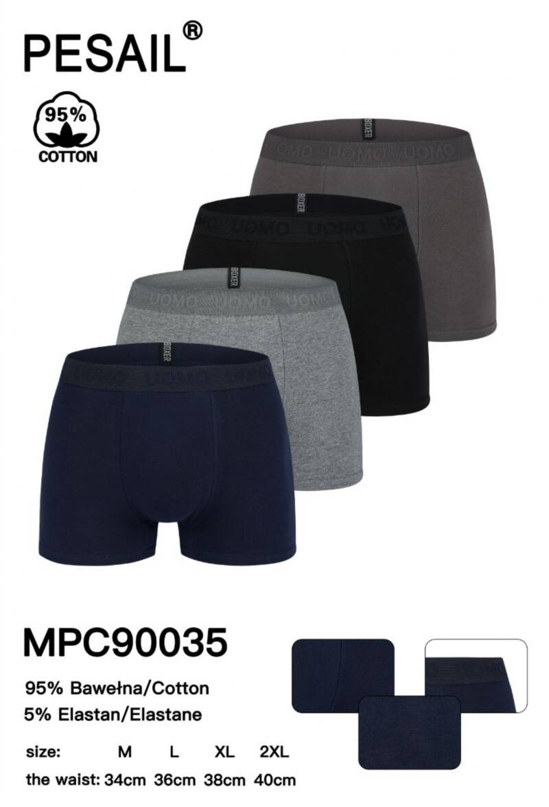 Bokserki męskie Roz M-2XL, Mix kolor Paczka 24 szt