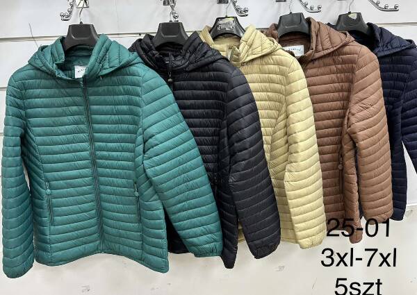 Kurtki damskie cienki Roz 3XL-7XL, 1 Kolor Paczka 5 szt