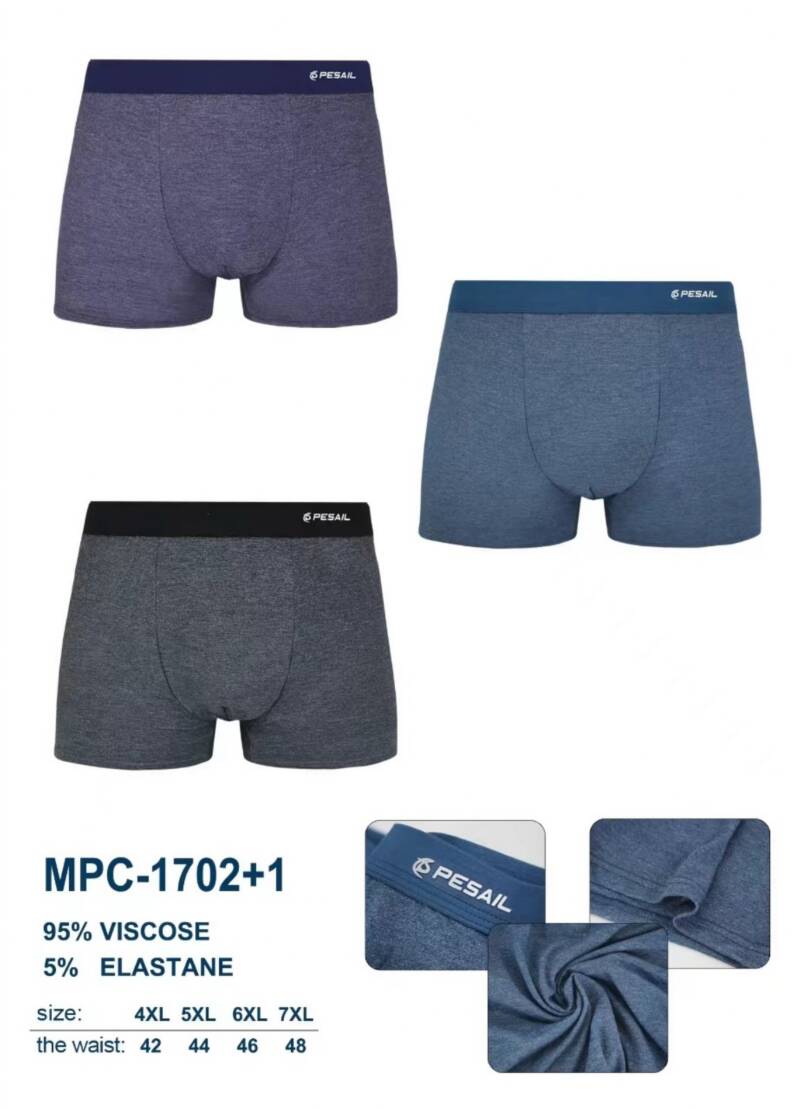 Bokserki męskie Roz 4XL-7XL, Mix kolor Paczka 24 szt
