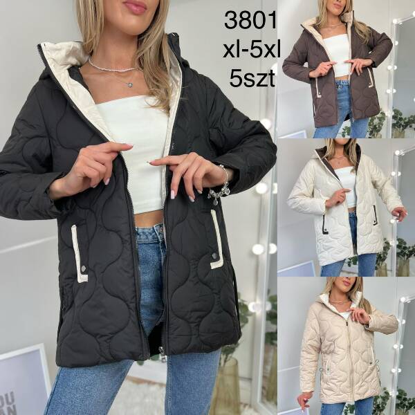 Kurtki damskie cienki Roz XL-5XL, 1 Kolor Paczka 5 szt