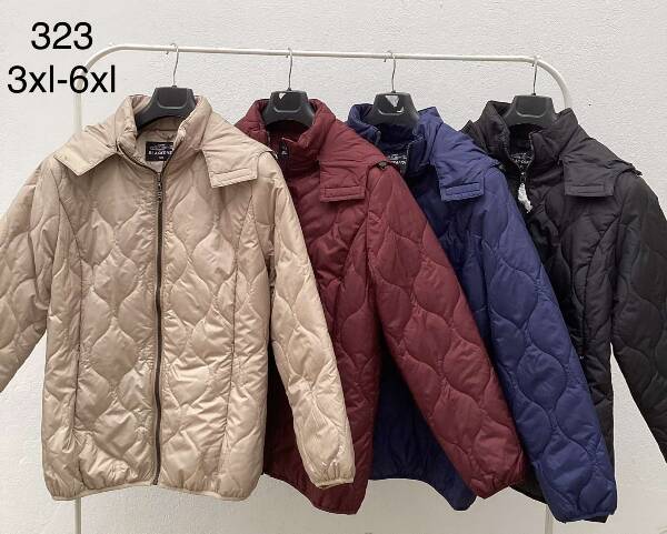 Kurtki damskie cienki Roz 3XL-6XL, 1 Kolor Paczka 5 szt