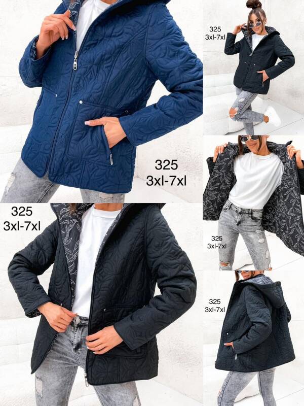 Kurtki damskie cienki Roz 3XL-7XL, 1 Kolor Paczka 5 szt