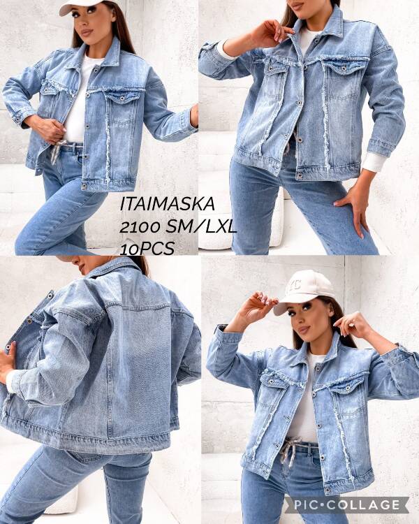 Kurtki damskie jeansy Roz S-2XL, 1 Kolor Paczka 10 szt