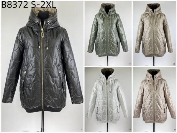 Kurtka damskie zimowe Roz S-2XL, 1 Kolor Paczka 5 szt