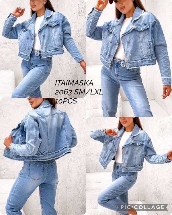 Kurtki damskie jeansy Roz S/M-L/XL, 1 Kolor Paczka 10 szt