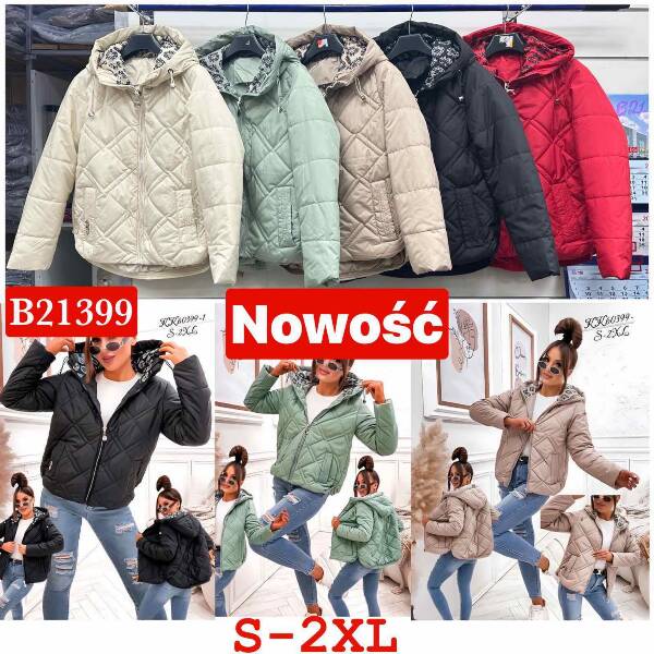 Kurtki damskie zimowe Roz S-2XL, 1 Kolor Paczka 5 szt