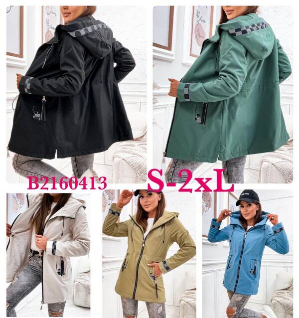 Kurtki damskie cienki Roz S-2XL, 1 Kolor Paczka 5 szt