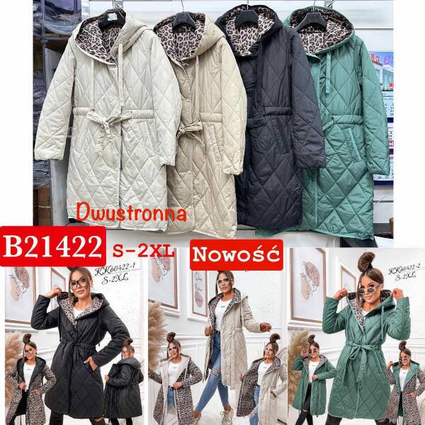 Plaszcze damkie zimowe Roz S-2XL, 1 Kolor Paczka 5 szt