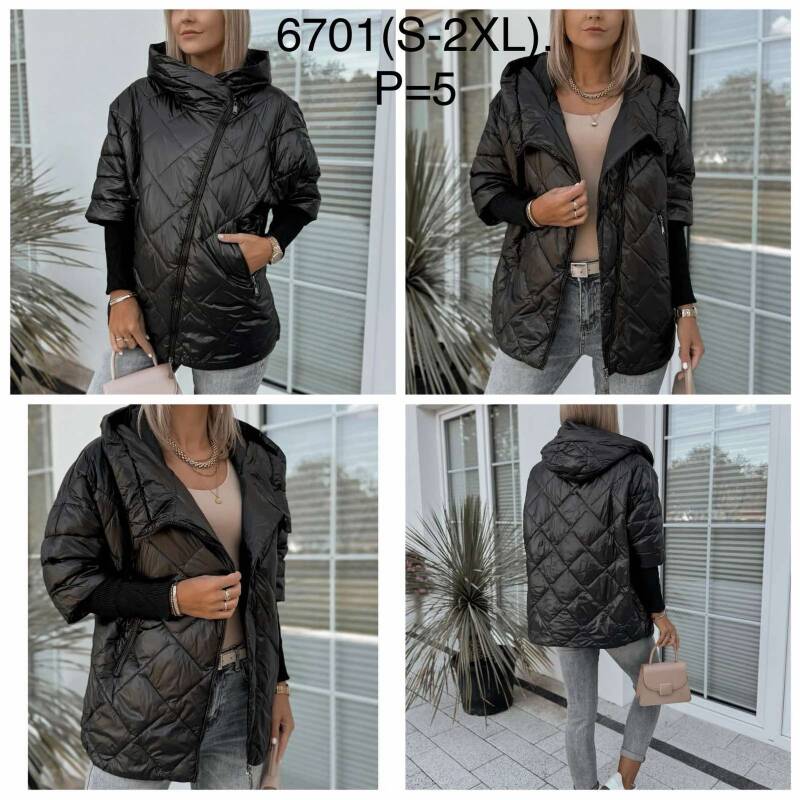 Kurtki damskie zimowe Roz S-2XL, 1 Kolor Paczka 5 szt