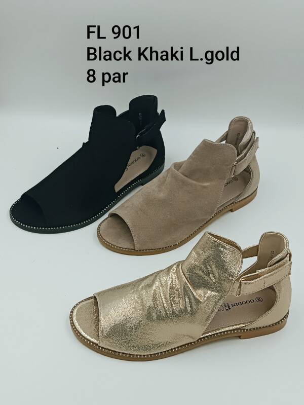 Sandały płaskie damskie 36-41/ 8 par