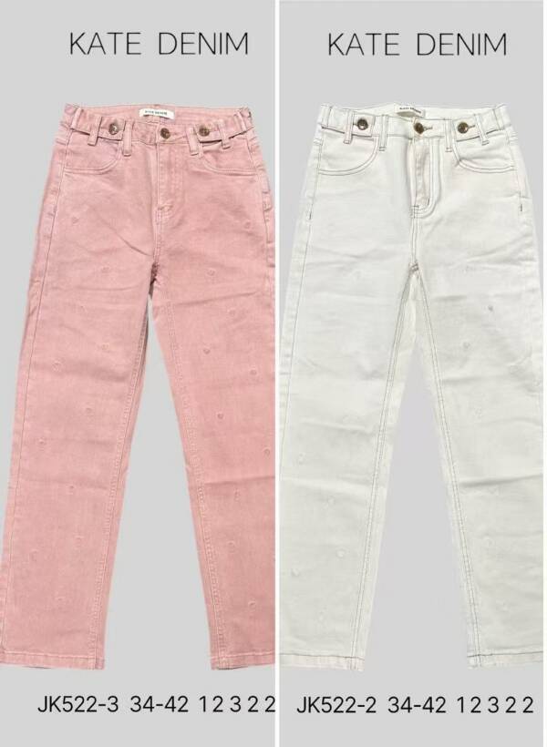 Spodnie damskie jeans Roz 34-42, 1 Kolor Paczka 10 szt