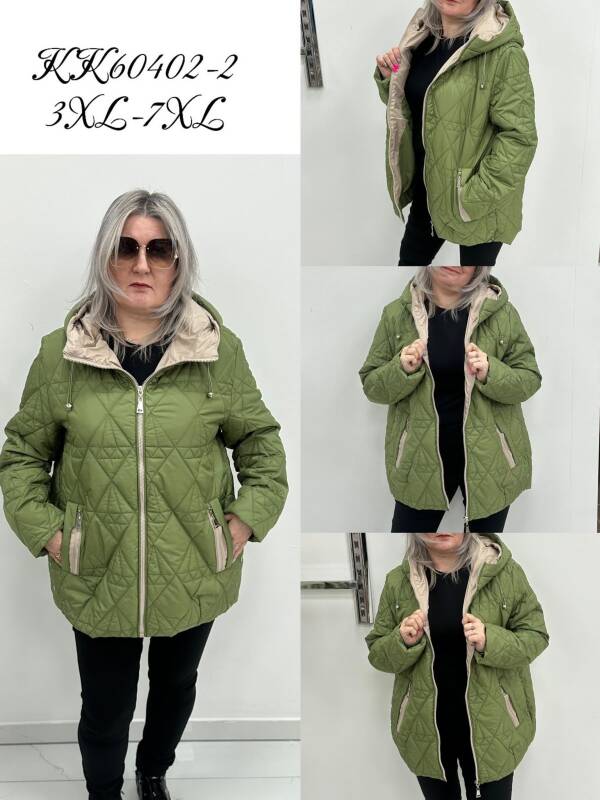 Kurtki damskie zimowe Roz 3XL-7XL, 1 Kolor Paczka 5 szt
