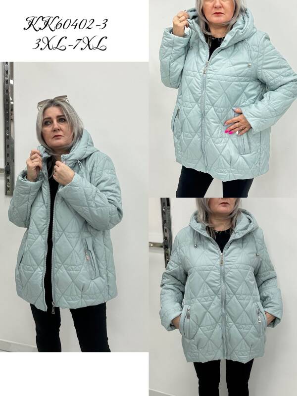 Kurtki damskie zimowe Roz 3XL-7XL, 1 Kolor Paczka 5 szt